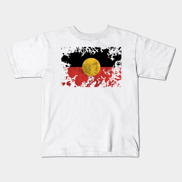Aboriginal Flag Kids T-Shirt by CF.LAB.DESIGN